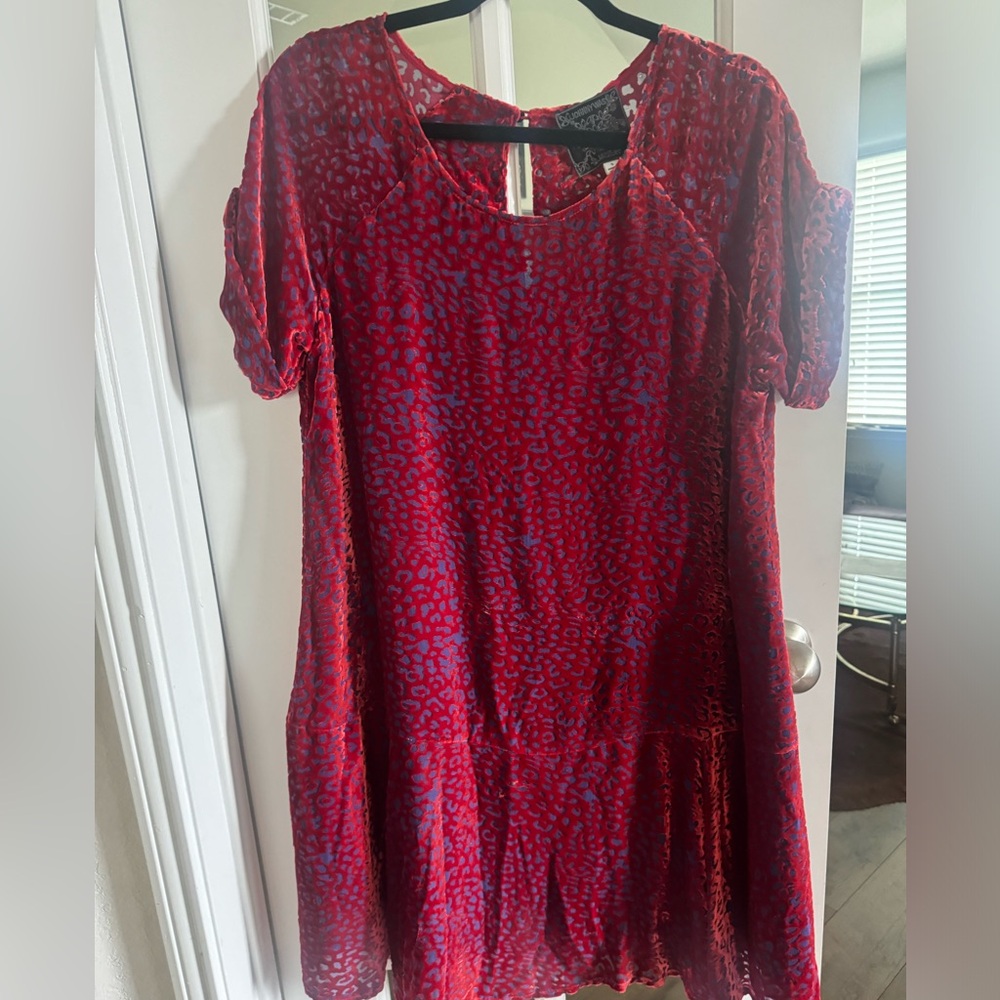 Johnny Was Leopard Red Dress